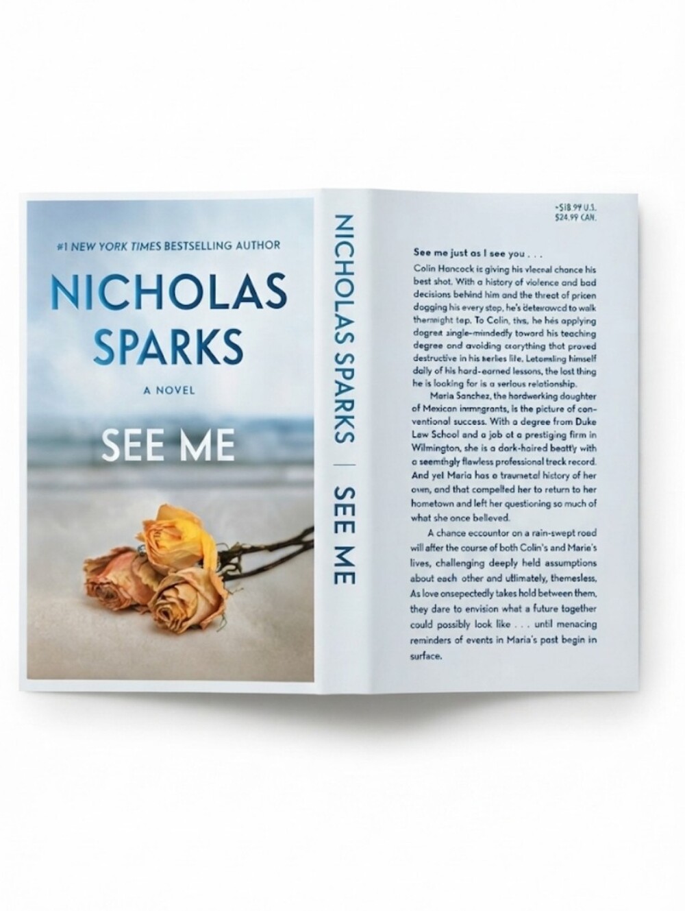 Nicholas Sparks "See Me" Hardcover Book - Blue Cover